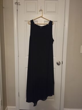 Lane Bryant Black Sleeveless Midi A-Line Dress